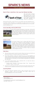 Spark of Hope Newsletter (Autumn 2015 edition)