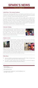 Spark of Hope Newsletter (Spring 2015 edition)
